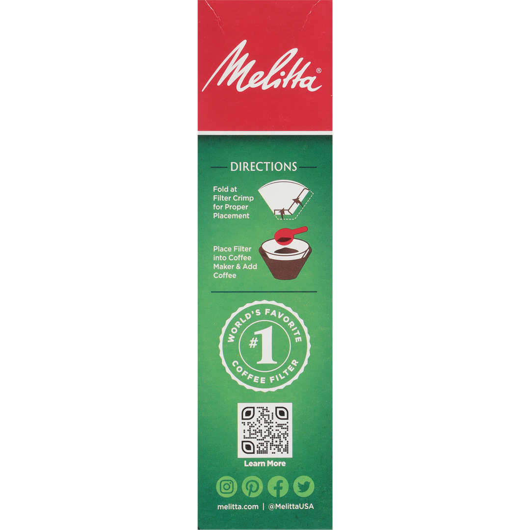 #6 Melitta Cone Filter Paper White - 40 Count