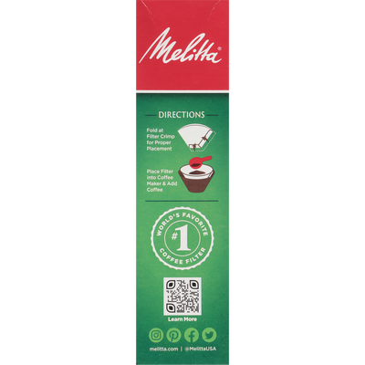 #6 Melitta Cone Filter Paper White - 40 Count